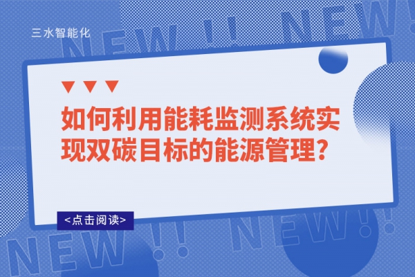 如何利用能耗監測系統實現雙碳目標的能源管理?